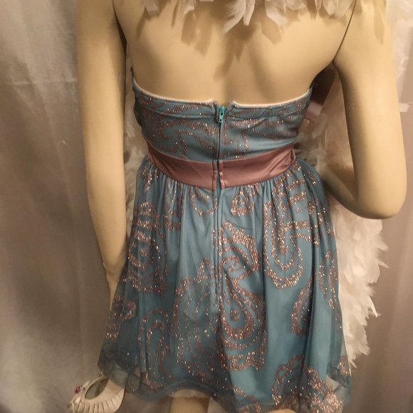 GORGEOUS vinatge turquiose blue BABY DOLL dress! - Picture 9 of 14
